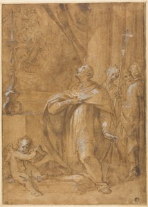 San Carlo Borromeo imádja a Szűz születésének képét