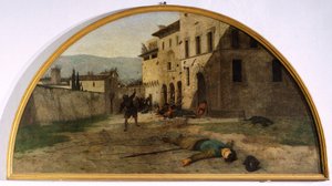 Lunette of War, Silvestro Lega (1826-1895), Canton Oratory, Modigliana, Emilia Romagna alkotó: Silvestro Lega