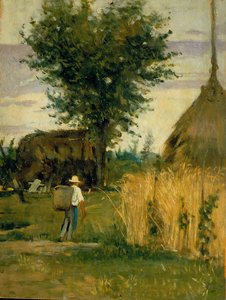 Az udvaron alkotó: Silvestro Lega