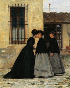 A látogatás, Silvestro Lega, részlet