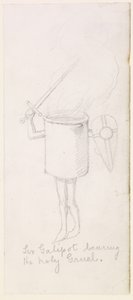 Sir Galipot viseli a szent Gruelt, 1855-59 körül (ceruza papíron) alkotó: Simeon Solomon