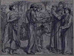 Aaron első felajánlása (toll és tinta) alkotó: Simeon Solomon