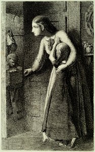 The Haunted House, 1858 körül (terített indiai papírra nyomtatott rézkarc) alkotó: Simeon Solomon