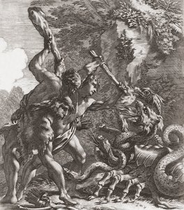 Hercules and the Hydra. (print) alkotó: Simon (after) Vouet
