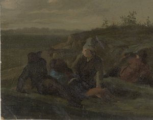 Parasztok pihennek a réten