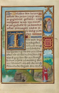 Rand mit der Vision des Hohenpriesters und des Teufels von Sacharja alkotó: Simon Bening