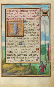 Rand mit einer Szene aus dem Leben von Gideon alkotó: Simon Bening