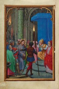 Krisztus Kajafás előtt alkotó: Simon Bening