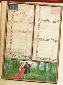 Fólió egy miniatűr Órakönyvből, Róma, Brugge felhasználása alkotó: Simon Bening