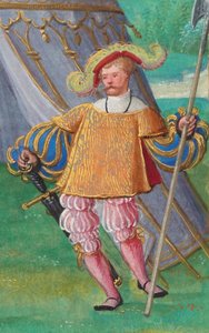 Jacques de Lalaing, 1530-40 körül (tempera, aranylevél és tinta pergamenen)