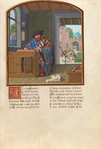 Az Aranygyapjú Lovagrend Fegyveres Királya Írás Jacques de Lalaingról, 1530-40 körül (tempera, aranylevél és tinta pergamenen)