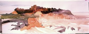 Sivatagi citadella, Jaiselmer, 2007 (akvarell, papír) alkotó: Simon Fletcher