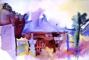 Jodo Shai Kyoto, 2000 (akvarell)