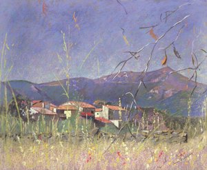 Tájkép (pasztell, papír) alkotó: Simon Fletcher