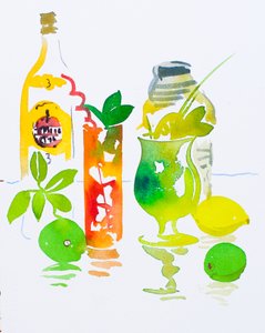 Mojito  Cuba Libre, 2016 (akvarell)