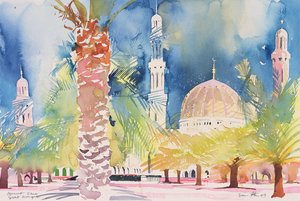 Muscat, Nagy Mecset, 2004 (akvarell, papír) alkotó: Simon Fletcher