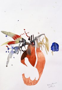 Terrakotta váza (akvarell, papír) alkotó: Simon Fletcher