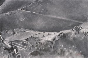 The High Road, 2001 (pasztell és vegyes technika, papír) alkotó: Simon Fletcher