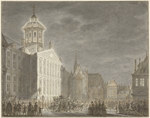 A városháza kivilágítása V. Vilmos és Porosz Vilmos számára, 1768