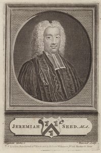 Jeremiah Seed, angol pap és akadémikus (metszet) alkotó: Simon Francois (after) Ravenet