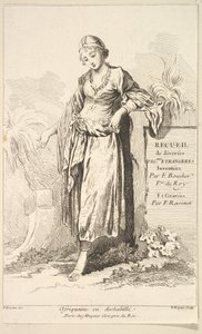 Afrikai nő negligee-ben, különböző külföldi figurák gyűjteményéből Feltaláló..., 18. század.