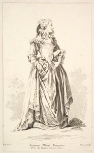 Régi divat Françoise, a Különféle külföldi figurák gyűjteményéből Feltaláló..., 18. század.