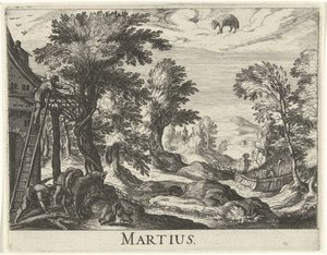 március Martius (cím a tárgyon) Tizenkét hónap (sorozat címe) alkotó: Simon Frisius