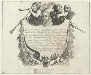 Johann Albrecht, Solms grófja temetési menetének címlapképe, 1623 alkotó: Simon Frisius