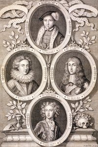 VI. Edward, Henrik és Vilmos, Gloucester hercegei és Henrik walesi herceg, 1700 körül.