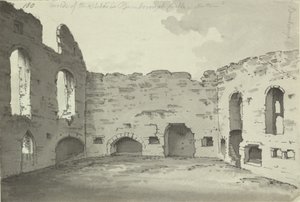 Bamburgh kastély, konyharomok, Add. 15542, f.180, c.1780 (toll- és tintamosás papíron) alkotó: Simon H. Grimm