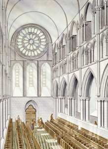 Templombelső, Byland apátság (akvarell, papír)