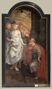 Plébániatemplom (Sint-Walburgakerk). Festmény, triptichon. Simon De Pape (?). A keresztény rabszolgák megváltása a töröknek.