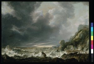 Bajban lévő hajó egy sziklás parton, 1645 körül (olaj, fa)