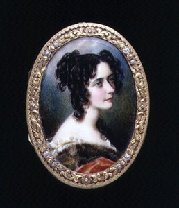 Georgina Carolina, Lady Astley portré miniatűrje, 1827 körül (akvarell, elefántcsont)