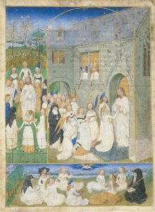 A Krisztus által köszöntött Szent Szűzek, amint belépnek a Paradicsom Kapuján, kb. 1467-70.