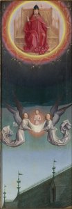 Szent Bertin lelke Istenhez vitte a Szent Bertin-oltárképről, 1459 körül