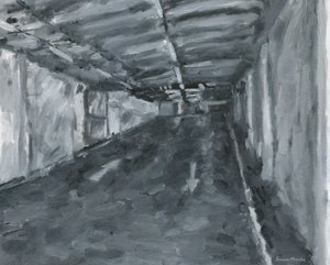 Parkolóház belső tér 11., 2023 (olaj, vászon)