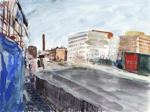 Garratt Lane, Wandsworth, 2019 (akvarell és gouache, papír) alkotó: Simon Neville