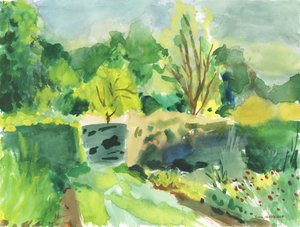 Ham House wilderness, 2019 (akvarell, papír)