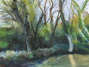 Latchmere Brook, Ham Common (akvarell, olajpasztell, tinta, akril és grafit, papír)