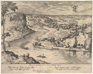Folyói táj a Merkúr elrabló pszichéjével, kb. 1595. alkotó: Simon Novellanus
