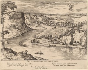 Folyói táj Merkúrral és Psychével alkotó: Simon Novellanus after Pieter Bruegel the Elder