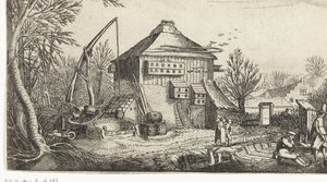 Téli táj farm Tájképek (sorozat címe) alkotó: Simon Poelenburg