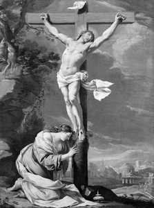 Krisztus a kereszten Mária Magdolnával, 164050. alkotó: Simon Vouet