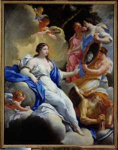 Prudence, Love and Graces Simon Vouet (1590-1649) festménye 1645 V. 1,16x0,9 m Montpellier, Fabre Múzeum alkotó: Simon Vouet