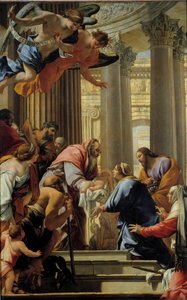 Simon Vouet (1590-1649) festménye a templomban 17. századi v. 3,93x2,5 m alkotó: Simon Vouet