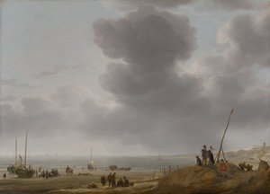 Kilátás a strandra alkotó: Simon de Vlieger