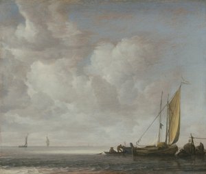 Nyugodt tenger, 1640 után. alkotó: Simon de Vlieger