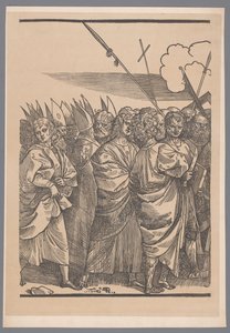 A De Triomf van Christus nyomtatványsorozat harmadik részének reprodukciója Joos Lambrecht nyomán alkotó: Simonau and Toovey