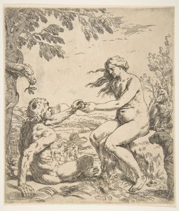 Ádám és Éva, kb. 1639. alkotó: Simone Cantarini